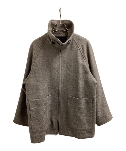 MARGARET HOWELL（マーガレットハウエル）MARGARET HOWELL (マーガレットハウエル) NATURAL WOOL TWILL / ダブルジップ ハーフ コート ブラウン サイズ:Sの古着・服飾アイテム