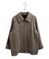 MARGARET HOWELL（マーガレットハウエル）の古着「NATURAL WOOL TWILL / ダブルジップ ハーフ コート」｜ブラウン