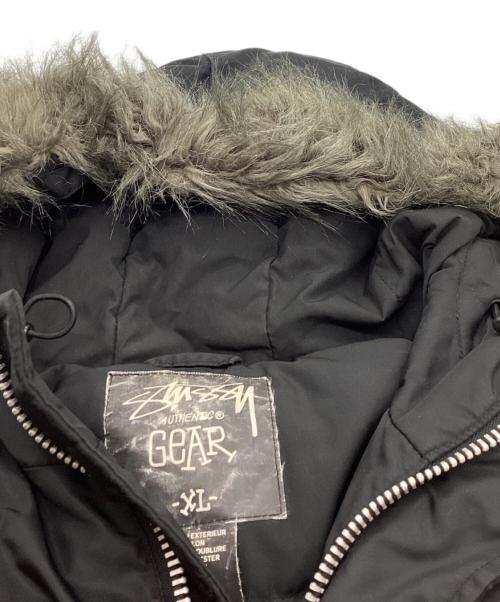 stussy（ステューシー）stussy (ステューシー) 00's ネイティブ柄切替 N-3B型 ダウンコート　/　OLD ブラック サイズ:XLの古着・服飾アイテム