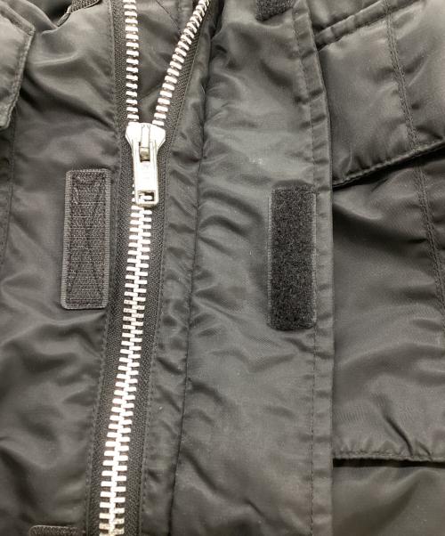 stussy（ステューシー）stussy (ステューシー) 00's ネイティブ柄切替 N-3B型 ダウンコート　/　OLD ブラック サイズ:XLの古着・服飾アイテム