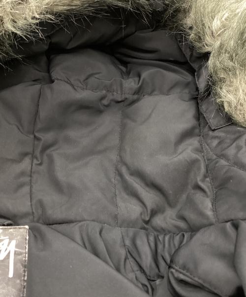 stussy（ステューシー）stussy (ステューシー) 00's ネイティブ柄切替 N-3B型 ダウンコート　/　OLD ブラック サイズ:XLの古着・服飾アイテム