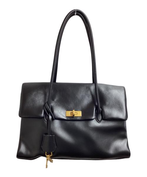 CHARLES & KEITH（チャールズアンドキース）CHARLES & KEITH (チャールズアンドキース) ターンロック ダブルハンドルトラペーズトートバッグ / 30782768 ブラックの古着・服飾アイテム
