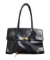 CHARLES & KEITH（チャールズアンドキース）の古着「ターンロック ダブルハンドルトラペーズトートバッグ / 30782768」｜ブラック