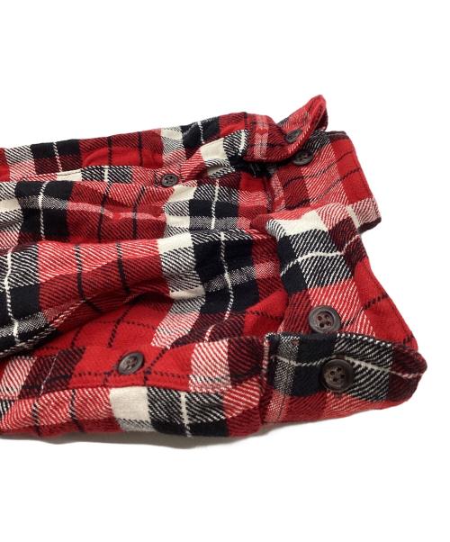 HUMAN MADE（ヒューマンメイド）HUMAN MADE (ヒューマンメイド) FLANNEL CHECK SHIRT レッド サイズ:Mの古着・服飾アイテム