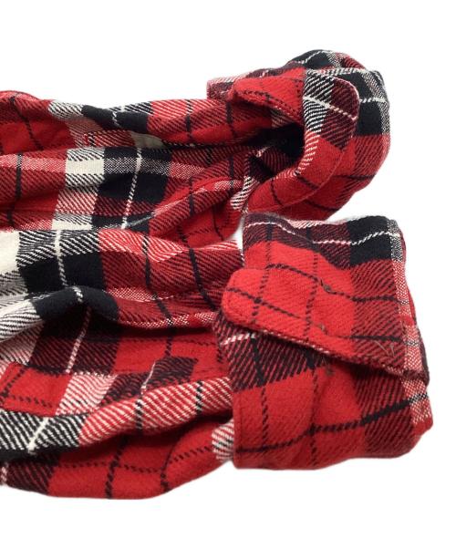 HUMAN MADE（ヒューマンメイド）HUMAN MADE (ヒューマンメイド) FLANNEL CHECK SHIRT レッド サイズ:Mの古着・服飾アイテム