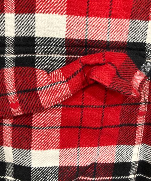 HUMAN MADE（ヒューマンメイド）HUMAN MADE (ヒューマンメイド) FLANNEL CHECK SHIRT レッド サイズ:Mの古着・服飾アイテム
