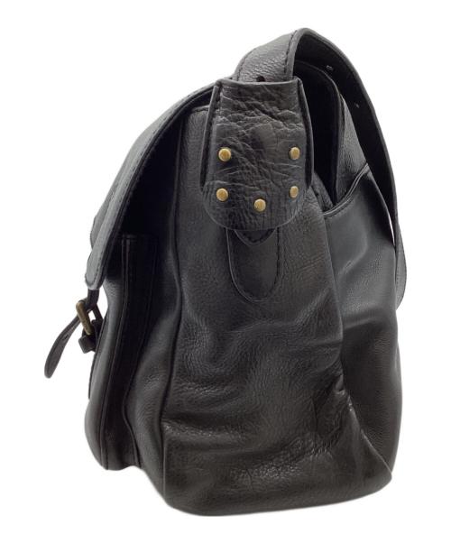 RALPH LAUREN（ラルフローレン）RALPH LAUREN (ラルフローレン) レザーメッセンジャーバッグ ブラックの古着・服飾アイテム