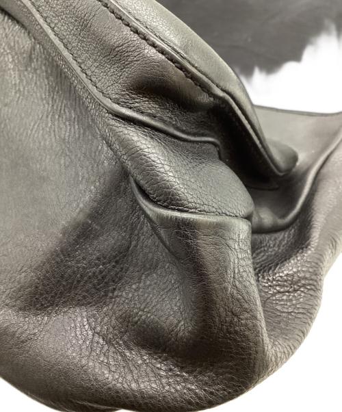 RALPH LAUREN（ラルフローレン）RALPH LAUREN (ラルフローレン) レザーメッセンジャーバッグ ブラックの古着・服飾アイテム