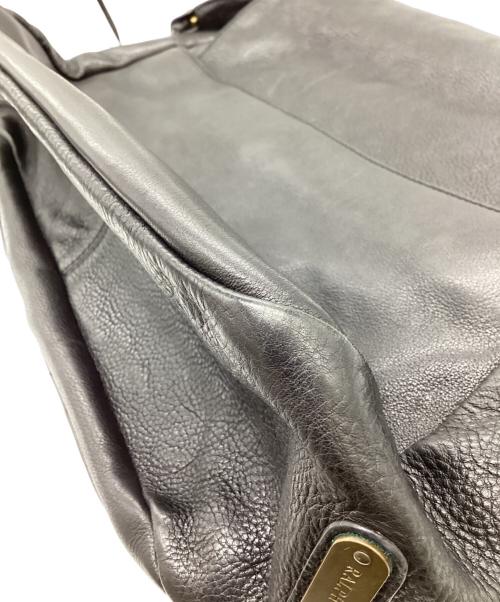 RALPH LAUREN（ラルフローレン）RALPH LAUREN (ラルフローレン) レザーメッセンジャーバッグ ブラックの古着・服飾アイテム