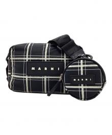 MARNI（マルニ）の古着「CHECK NYLONE PUFF CAMERA BAG」｜ブラック