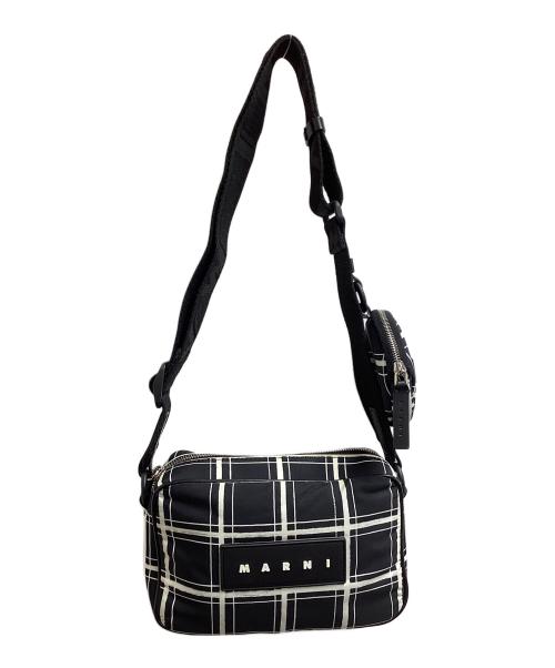 MARNI（マルニ）MARNI (マルニ) CHECK NYLONE PUFF CAMERA BAG ブラックの古着・服飾アイテム