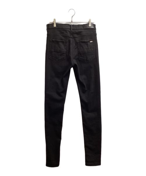 AMIRI（アミリ）AMIRI (アミリ) 蛇腹 クラッシュ加工 バイカー デニムパンツ　/　SR1PXMD001 ブラック サイズ:32の古着・服飾アイテム