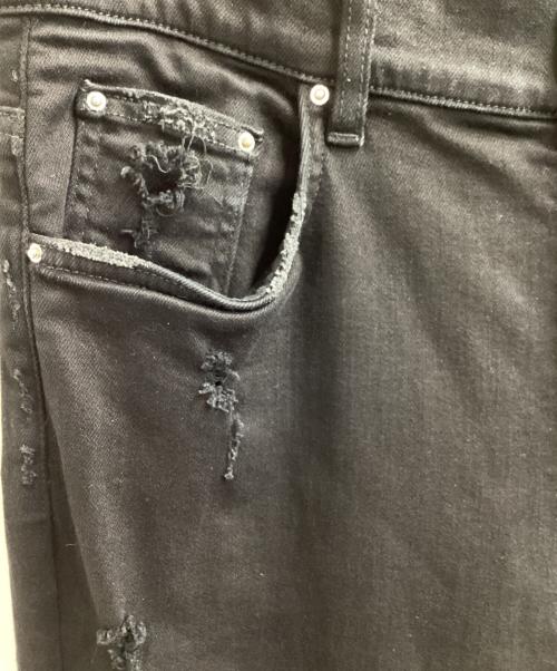 AMIRI（アミリ）AMIRI (アミリ) 蛇腹 クラッシュ加工 バイカー デニムパンツ　/　SR1PXMD001 ブラック サイズ:32の古着・服飾アイテム