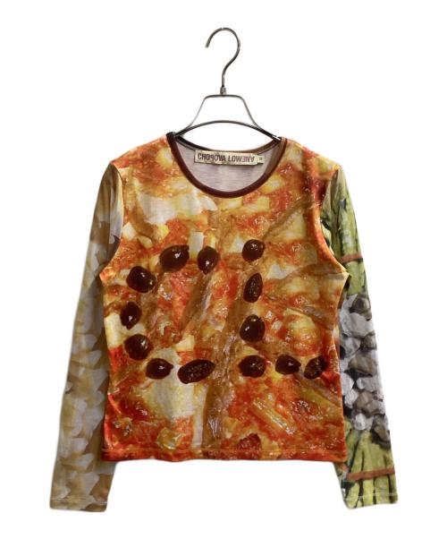CHOPOVA LOWENA（チョポヴァ・ロウェナ）CHOPOVA LOWENA (チョポヴァ・ロウェナ) DINNER'S SERVED FITTED JERSEY TOP オレンジ サイズ:Mの古着・服飾アイテム