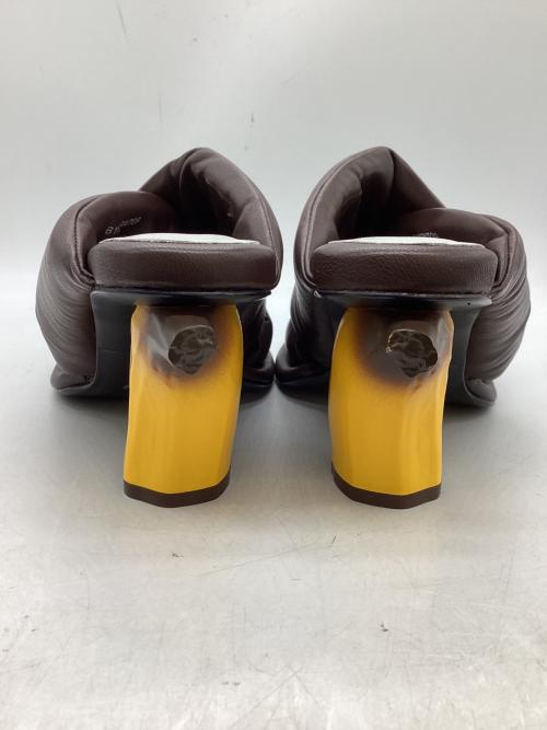 Maison MIHARA YASUHIRO（メゾン ミハラ ヤスヒロ）Maison MIHARA YASUHIRO (メゾン ミハラ ヤスヒロ) Banana Heel Puffer Sandals / B16FW709 ブラウン サイズ:40の古着・服飾アイテム