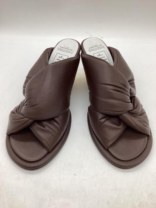 Maison MIHARA YASUHIRO（メゾン ミハラ ヤスヒロ）Maison MIHARA YASUHIRO (メゾン ミハラ ヤスヒロ) Banana Heel Puffer Sandals / B16FW709 ブラウン サイズ:40の古着・服飾アイテム