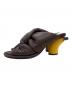Maison MIHARA YASUHIRO (メゾン ミハラ ヤスヒロ) Banana Heel Puffer Sandals / B16FW709 ブラウン サイズ:40：10000円