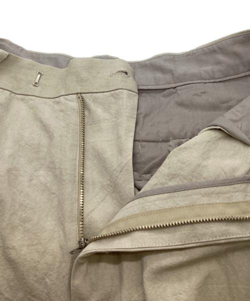 Thingless（シングレス）Thingless (シングレス) コットンリネンタックパンツ ベージュ サイズ:Mの古着・服飾アイテム