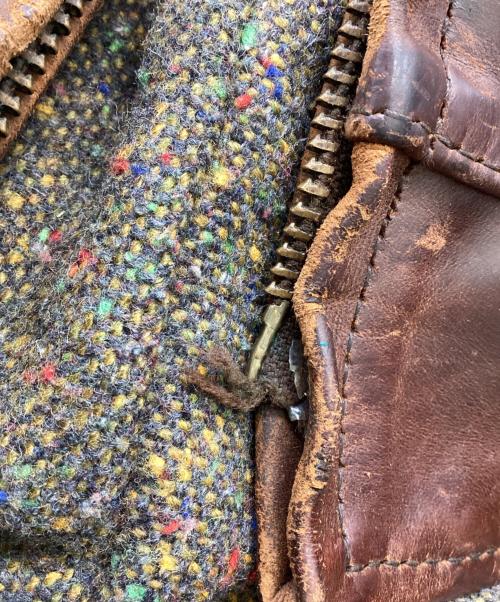 Aero LEATHER（エアロレザー）Aero LEATHER (エアロレザー) ムートン襟ボアレザージャケット ブラウン サイズ:40の古着・服飾アイテム