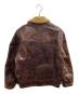 Aero LEATHER (エアロレザー) ムートン襟ボアレザージャケット ブラウン サイズ:40：25000円