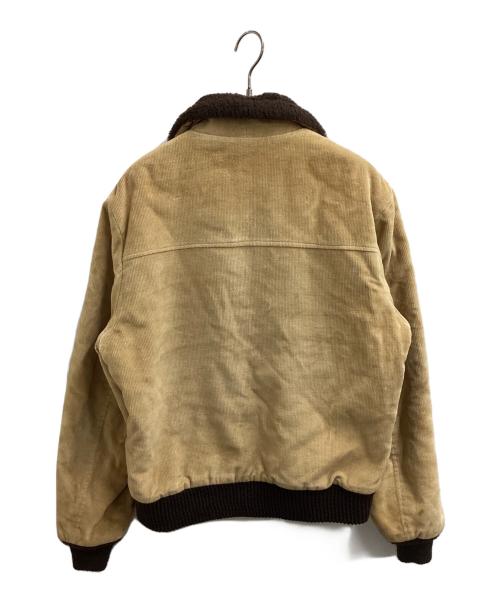 STRUGGLE GEAR（ストラグルギア）STRUGGLE GEAR (ストラグルギア) 襟ボアコーデュロイ ブルゾン / USA製 70s TALONジップ ベージュ サイズ:40の古着・服飾アイテム