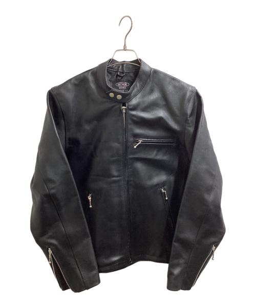 HORN WORKS（ホーンワークス）HORN WORKS (ホーンワークス) シングルライダースジャケット ブラック サイズ:Lの古着・服飾アイテム