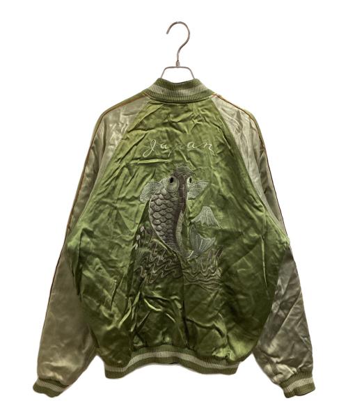 BACK STREET CRAWLER（バックストリートクローラー）BACK STREET CRAWLER (バックストリートクローラー) 鯉刺繍スカジャン オリーブ サイズ:XLの古着・服飾アイテム