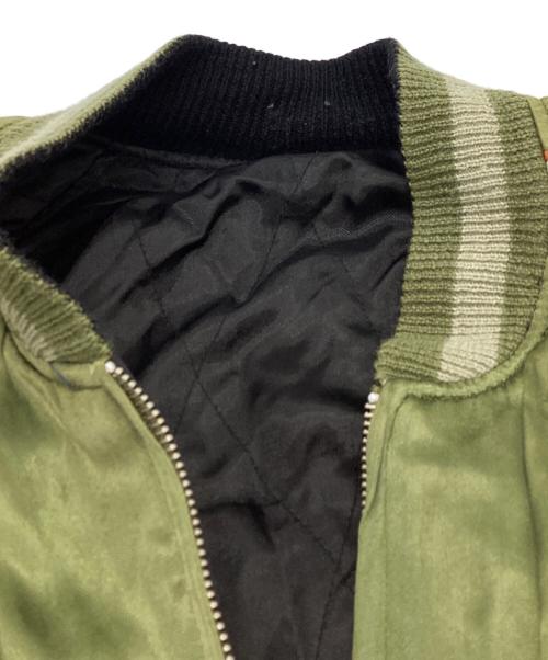 BACK STREET CRAWLER（バックストリートクローラー）BACK STREET CRAWLER (バックストリートクローラー) 鯉刺繍スカジャン オリーブ サイズ:XLの古着・服飾アイテム