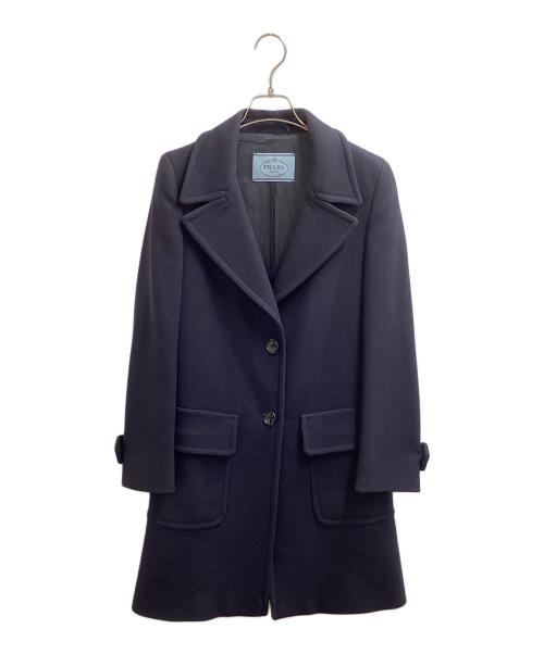 PRADA（プラダ）PRADA (プラダ) ウールチェスターコート ネイビー サイズ:38の古着・服飾アイテム
