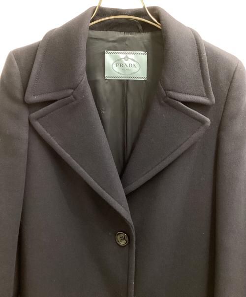 PRADA（プラダ）PRADA (プラダ) ウールチェスターコート ネイビー サイズ:38の古着・服飾アイテム
