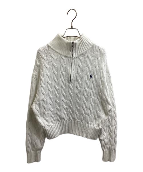 POLO RALPH LAUREN（ポロ・ラルフローレン）POLO RALPH LAUREN (ポロ・ラルフローレン) cable-knit sweater　/　211963467001 ホワイト サイズ:Sの古着・服飾アイテム