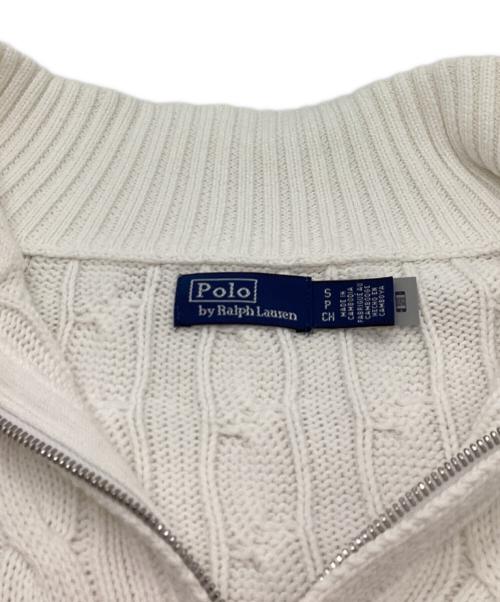 POLO RALPH LAUREN（ポロ・ラルフローレン）POLO RALPH LAUREN (ポロ・ラルフローレン) cable-knit sweater　/　211963467001 ホワイト サイズ:Sの古着・服飾アイテム