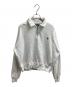 POLO RALPH LAUREN（ポロ・ラルフローレン）の古着「zip-collar embroidered sweatshirt / エンブロイダードスウェットシャツ / 211B18686001」｜ホワイト