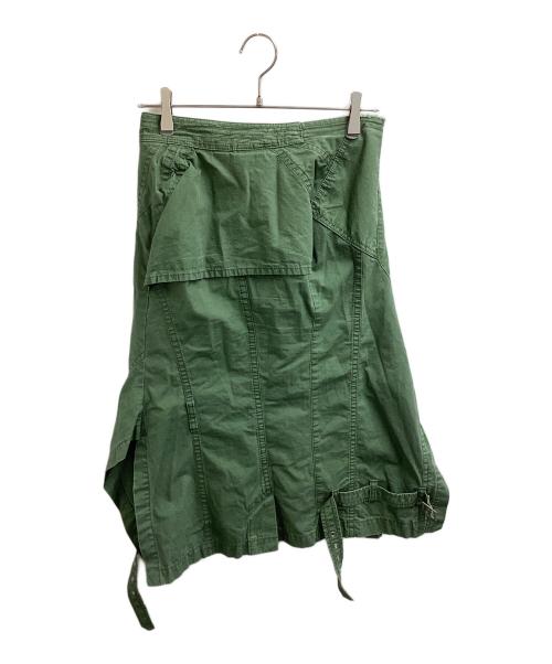 JUNYA WATANABE COMME des GARCONS（(ジュンヤワタナベ コムデギャルソン）JUNYA WATANABE COMME des GARCONS ((ジュンヤワタナベ コムデギャルソン) コート再構築 ミリタリースカート / JQ-S043 / AD2005 オリーブ サイズ:Sの古着・服飾アイテム
