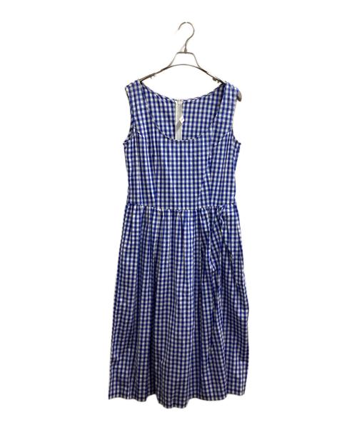 COMME des GARCONS SHIRT（コムデギャルソンシャツ）COMME des GARCONS SHIRT (コムデギャルソンシャツ) ギンガムチェックノースリーブワンピース ブルー サイズ:Mの古着・服飾アイテム