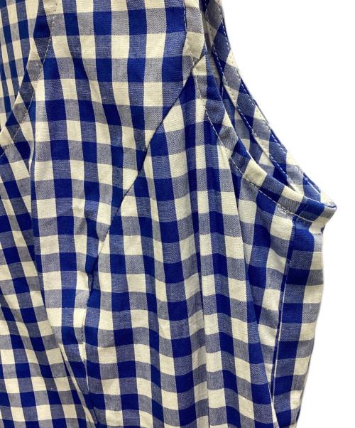 COMME des GARCONS SHIRT（コムデギャルソンシャツ）COMME des GARCONS SHIRT (コムデギャルソンシャツ) ギンガムチェックノースリーブワンピース ブルー サイズ:Mの古着・服飾アイテム