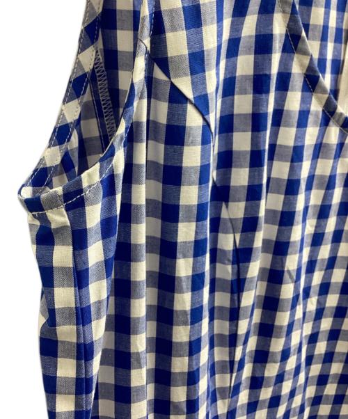 COMME des GARCONS SHIRT（コムデギャルソンシャツ）COMME des GARCONS SHIRT (コムデギャルソンシャツ) ギンガムチェックノースリーブワンピース ブルー サイズ:Mの古着・服飾アイテム