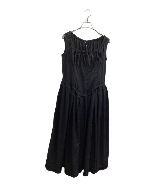 COMME des GARCONS COMME des GARCONS（コムデギャルソン コムデギャルソン）COMME des GARCONS COMME des GARCONS (コムデギャルソン コムデギャルソン) リボンギャザーワンピース　/　RA-A002　/　AD2017 ブラック サイズ:Mの古着・服飾アイテム