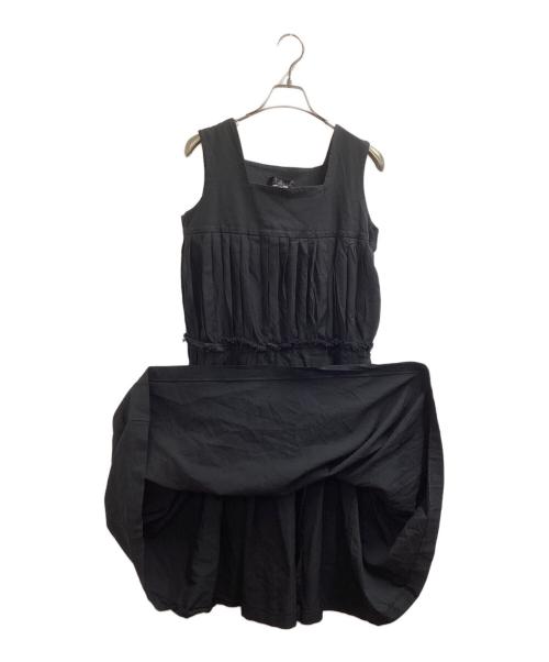 COMME des GARCONS COMME des GARCONS（コムデギャルソン コムデギャルソン）COMME des GARCONS COMME des GARCONS (コムデギャルソン コムデギャルソン) ギャザー切替ワンピース　/　RS-A006　/　AD2006 ブラック サイズ:SSの古着・服飾アイテム