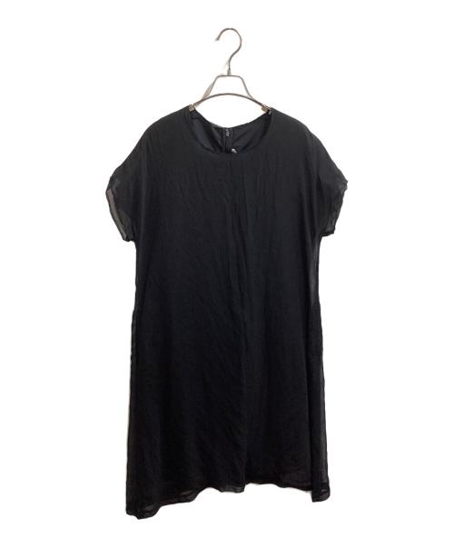 COMME des GARCONS COMME des GARCONS（コムデギャルソン コムデギャルソン）COMME des GARCONS COMME des GARCONS (コムデギャルソン コムデギャルソン) レイヤードノースリーブワンピース　/　RM-O018　/　AD2013 ブラック サイズ:XSの古着・服飾アイテム