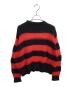 MCQ (マックキュー) モヘヤ混ボーダーニット ブラック×レッド サイズ:S：8000円