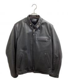 Schott（ショット）の古着「641 カウレザーシングルライダースジャケット」｜ブラック