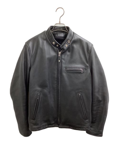 Schott（ショット）Schott (ショット) 641 カウレザーシングルライダースジャケット ブラック サイズ:38の古着・服飾アイテム