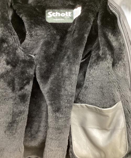 Schott（ショット）Schott (ショット) 641 カウレザーシングルライダースジャケット ブラック サイズ:38の古着・服飾アイテム