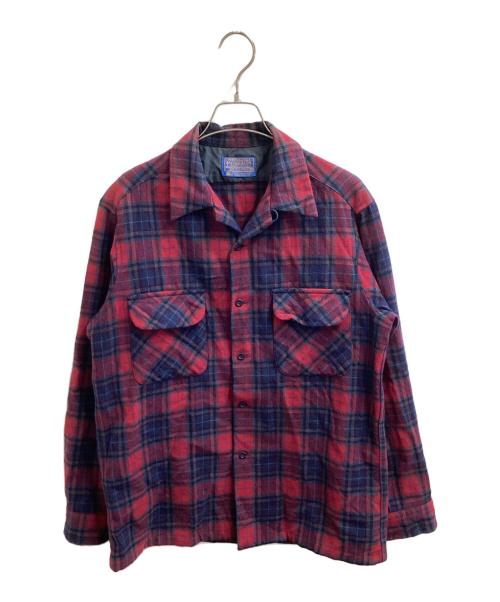 PENDLETON（ペンドルトン）PENDLETON (ペンドルトン) ウールボードシャツ /  70s USA製 レッド サイズ:Mの古着・服飾アイテム