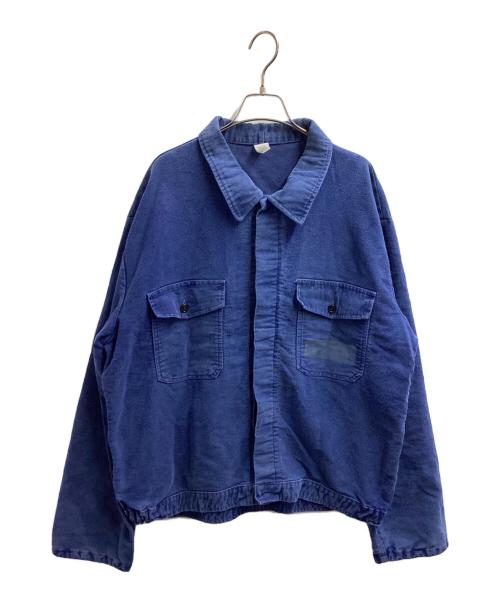 EURO VINTAGE（ユーロヴィンテージ）EURO VINTAGE (ユーロヴィンテージ) モールスキンワークジャケット ブルー サイズ:58の古着・服飾アイテム