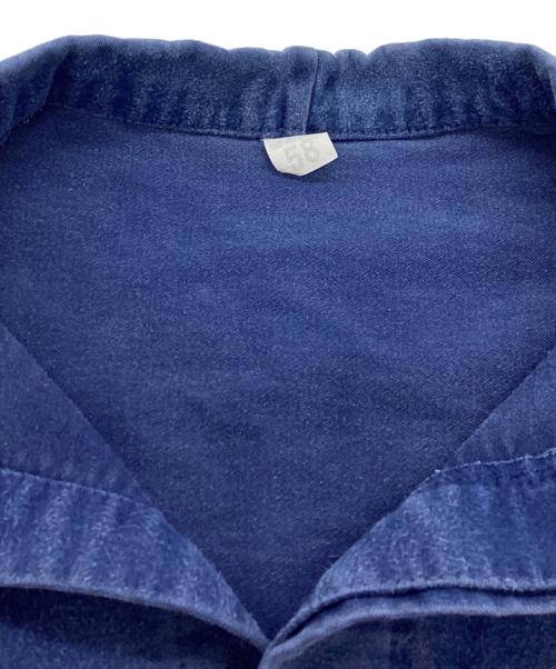 EURO VINTAGE（ユーロヴィンテージ）EURO VINTAGE (ユーロヴィンテージ) モールスキンワークジャケット ブルー サイズ:58の古着・服飾アイテム