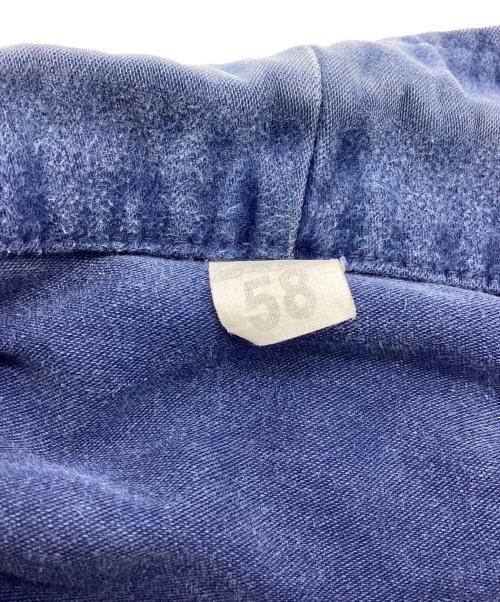 EURO VINTAGE（ユーロヴィンテージ）EURO VINTAGE (ユーロヴィンテージ) モールスキンワークジャケット ブルー サイズ:58の古着・服飾アイテム