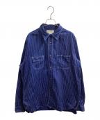 SUGAR CANEシュガーケーン）の古着「FICTION ROMANCE 8.5oz. WABASH STRIPE WORK SHIRT」｜インディゴ