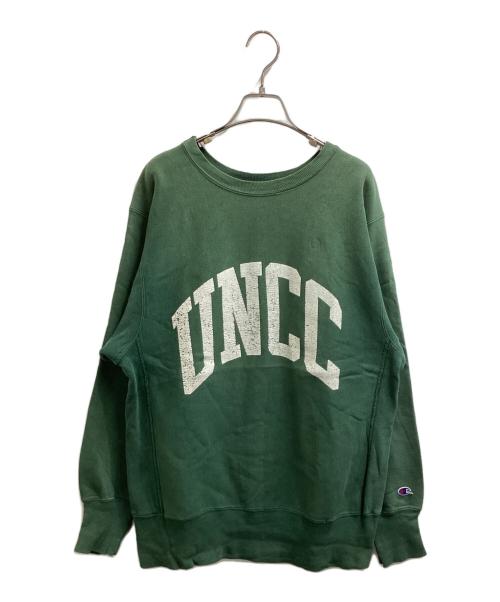 Champion REVERSE WEAVE（チャンピオン リバース ウィーブ）Champion REVERSE WEAVE (チャンピオン リバース ウィーブ) 90's カレッジロゴスウェット グリーン サイズ:Lの古着・服飾アイテム